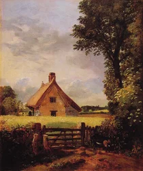 Ein Cottage in einem Kornfeld
